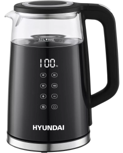 Купить Чайник электрический HYUNDAI HYK-G6404 1.7 л серебристый, черный  в E-mobi