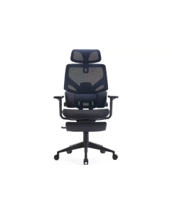 Купить Кресло Cactus CS-CHR-MC01-BLBK, на колесиках, сетка/ткань, черный/синий  в E-mobi