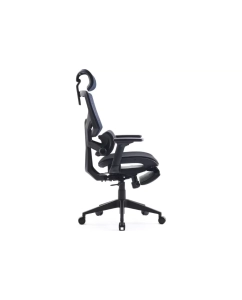 Купить Кресло Cactus CS-CHR-MC01-BLBK, на колесиках, сетка/ткань, черный/синий  в E-mobi