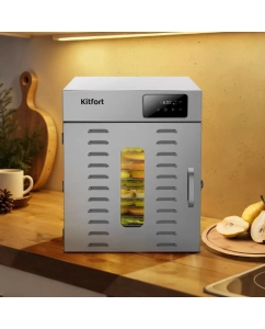 Купить Сушилка для овощей и фруктов Kitfort KT-4918 серебристый  в E-mobi