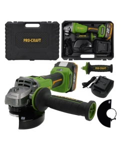 Купить Углошлифовальная машина PROCRAFT аккумуляторная 20В 125мм 3500/6000/8000 об/мин (АКБ 4АЧ+ЗУ) PWA220  в E-mobi