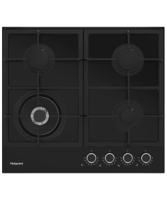 Купить Встраиваемая варочная панель газовая HotPoint HGS 62F/BK черный  в E-mobi