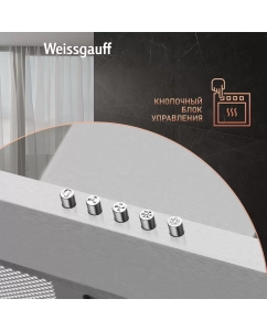 Купить Вытяжка настенная Weissgauff Zosma 60 PB IX серебристая  в E-mobi
