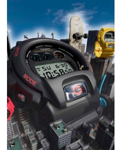 Купить Японские наручные часы Casio G-SHOCK DW-6900TR-1 с хронографом  в E-mobi