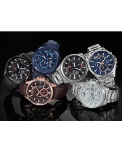 Купить Японские наручные часы Casio Edifice EFV-530BL-2A с хронографом  в E-mobi