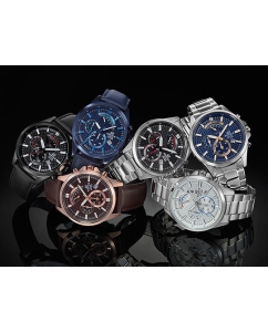 Купить Японские наручные часы Casio Edifice EFV-530BL-1A с хронографом  в E-mobi
