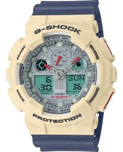 Купить Японские наручные часы Casio G-SHOCK GA-100PC-7A2 с хронографом  в E-mobi