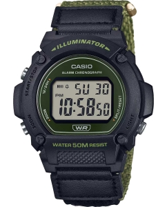 Купить Японские наручные часы Casio Collection W-219HB-3A с хронографом  в E-mobi