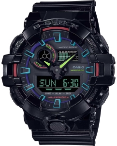 Купить Японские наручные часы Casio G-SHOCK GA-700RGB-1A с хронографом  в E-mobi