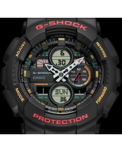 Купить Японские наручные часы Casio G-SHOCK GA-140-1A4ER с хронографом  в E-mobi