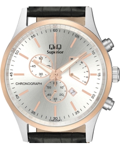 Купить Японские наручные часы Q&amp;Q C24A-010PY с хронографом  в E-mobi