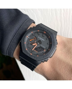 Купить Японские наручные часы Casio G-SHOCK GA-2100-1A4ER с хронографом  в E-mobi