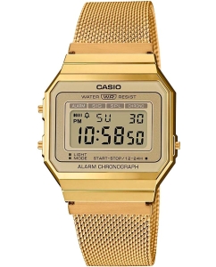 Купить Японские наручные часы Casio Vintage A700WEMG-9AEF с хронографом  в E-mobi