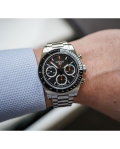 Купить Швейцарские механические наручные часы Tissot T149.459.21.051.00 с хронографом  в E-mobi