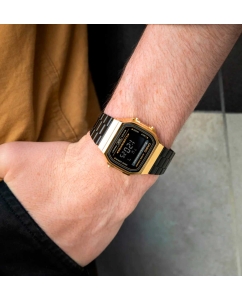 Купить Японские наручные часы Casio Vintage A-168WEGB-1B с хронографом  в E-mobi