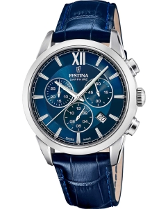 Купить Швейцарские наручные часы Festina F20041/2 с хронографом  в E-mobi