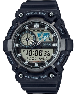 Купить Японские наручные часы Casio Collection AEQ-200W-1A с хронографом  в E-mobi
