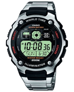 Купить Японские наручные часы Casio Illuminator AE-2000WD-1A с хронографом  в E-mobi