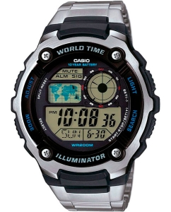 Купить Японские наручные часы Casio Illuminator AE-2100WD-1A с хронографом  в E-mobi