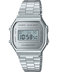 Купить Японские наручные часы Casio Vintage A-168WEM-7E с хронографом  в E-mobi