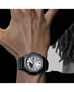 Купить Японские наручные часы Casio G-SHOCK GA-2100SB-1A с хронографом  в E-mobi