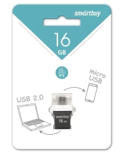 Купить Флешка SmartBuy POKO 16ГБ Black (SB16GBPO-K)  в E-mobi
