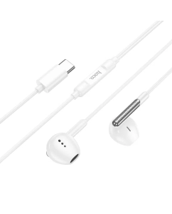 Купить Наушники вкладыши Type-C разъём с МК Hoco M123 1.2м White  в E-mobi