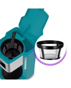 Купить Кофеварка капельного типа Kitfort КТ-7251 голубой  в E-mobi