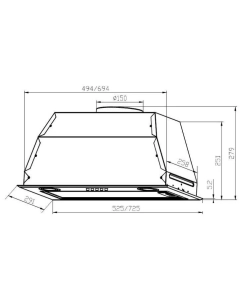 Купить Вытяжка встраиваемая LEX GS Bloc P 900 черный  в E-mobi