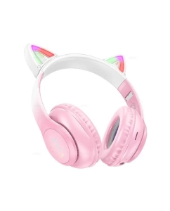 Купить Беспроводные наушники Hoco W42 Cat ear Pink  в E-mobi