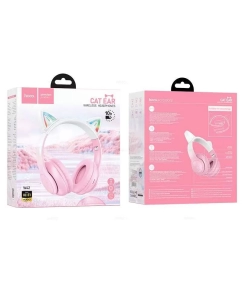 Купить Беспроводные наушники Hoco W42 Cat ear Pink  в E-mobi