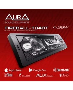 Купить Автомагнитола AurA FIREBALL-104BT c BlueTooth  в E-mobi