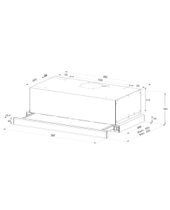 Купить Вытяжка встраиваемая Monsher Laura 60 Acier серебристый  в E-mobi