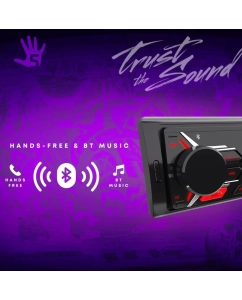 Купить Автомагнитола FIVE F26R (1din/красная/Bluetooth/USB/AUX/SD/FM/4*50)  в E-mobi