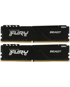 Купить Модуль памяти DIMM 32Gb 2х16Gb DDR4 PC25600 3200MHz Kingston Fury Beast Black  в E-mobi