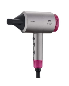 Купить Фен BQ HD1818M 1800 Вт серый, розовый в E-mobi