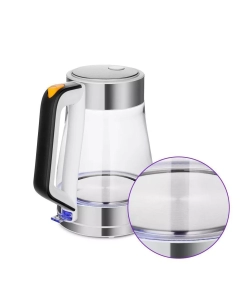 Купить Чайник электрический Kitfort КТ-6626 1.7 л серебристый, прозрачный  в E-mobi