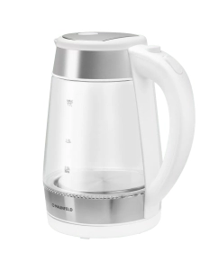 Купить Чайник электрический MAUNFELD MGK-1710GW 1.7 л белый, прозрачный, серебристый  в E-mobi