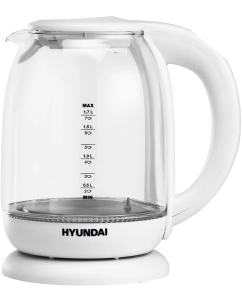 Купить Чайник электрический HYUNDAI HYK-S3808 1.7 л белый, прозрачный  в E-mobi