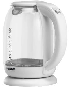Купить Чайник электрический HYUNDAI HYK-S3808 1.7 л белый, прозрачный  в E-mobi