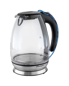 Купить Чайник электрический Pioneer KE806G 1.7 л серебристый, прозрачный, черный  в E-mobi