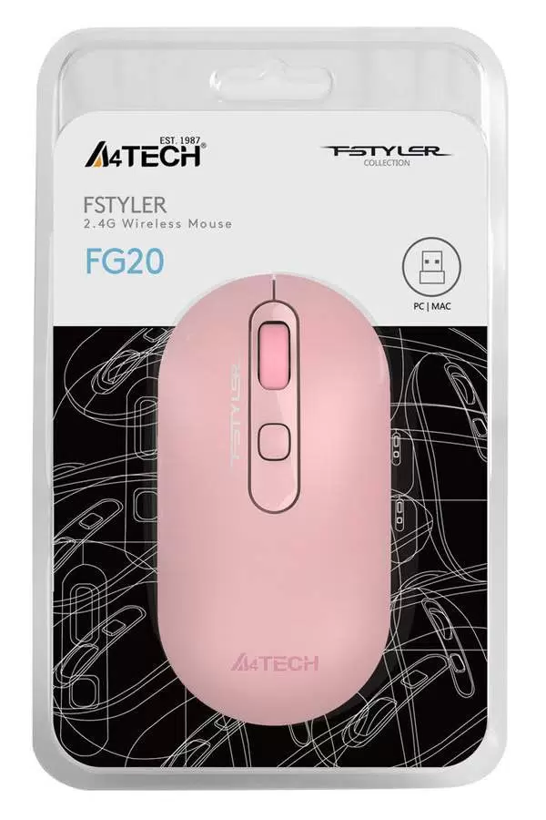 Купить Беспроводная мышь A4Tech Fstyler FG20 Pink  в E-mobi