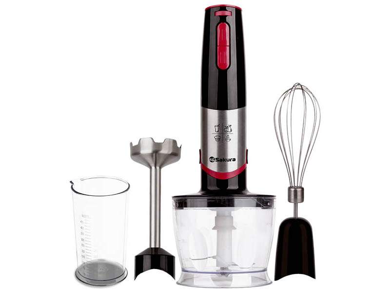 Купить Погружной блендер SAKURA SA-6250SBK черный, красный  в E-mobi