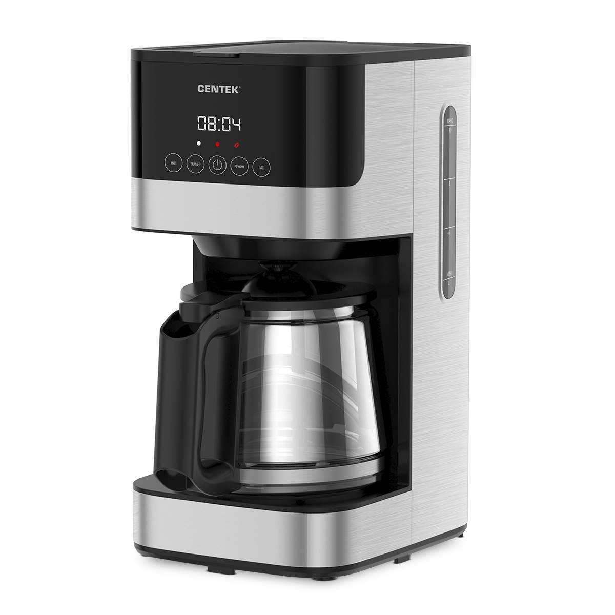 Купить Кофеварка капельного типа CENTEK CT-1150 серебристый, черный  в E-mobi