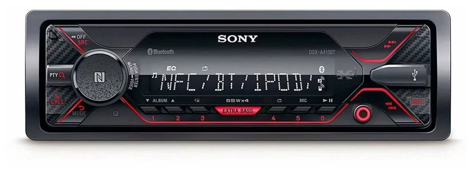 Купить Автомагнитола Sony DSX-A410BT 1DIN 4x55Вт  в E-mobi