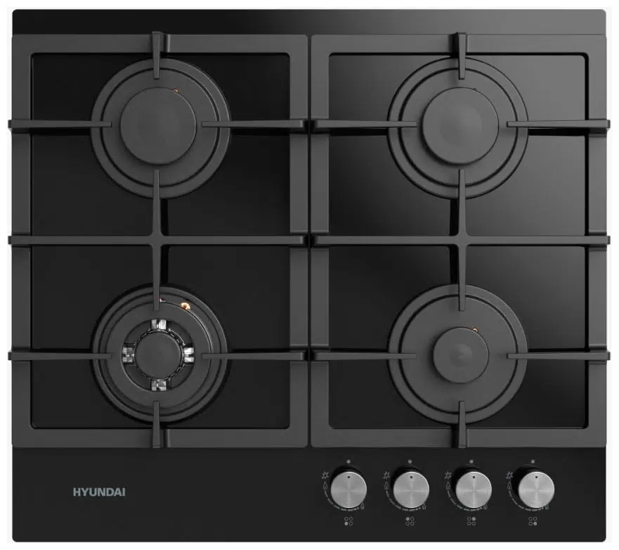 Купить Встраиваемая варочная панель газовая HYUNDAI HHG 6434 BG черный  в E-mobi