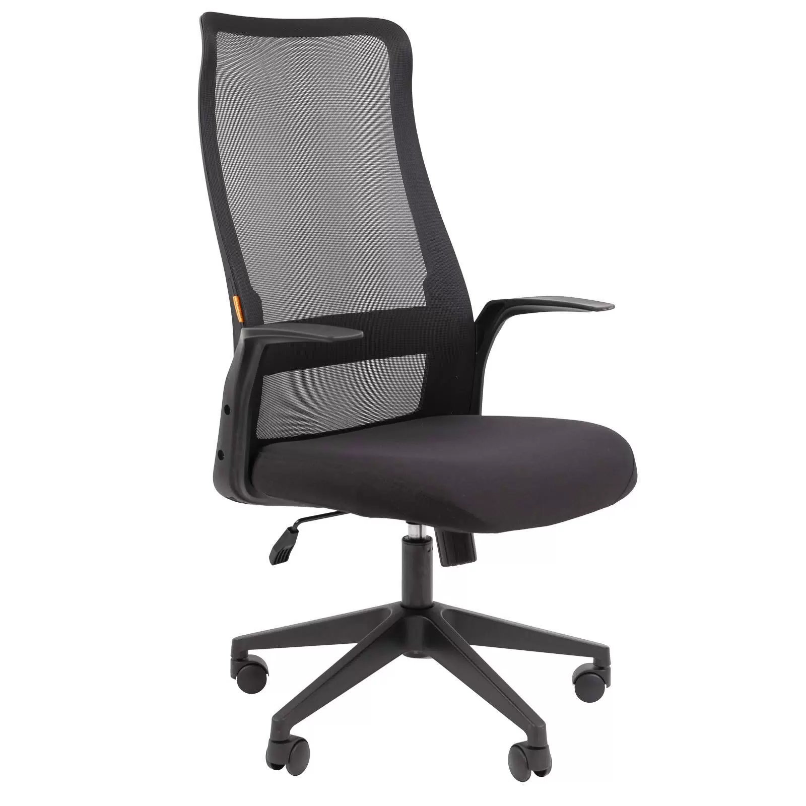 Купить Компьютерное кресло Chairman 573 ткань/сетка, черный/черный с механизмом качания  в E-mobi