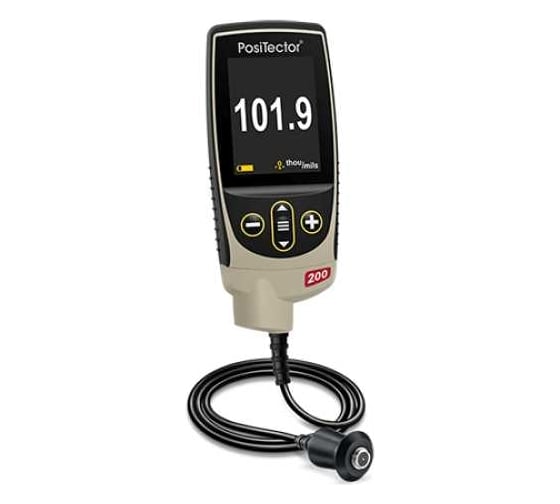 Купить Ультразвуковой толщиномер покрытий на неметаллах Defelsko Positector200 C Advanced, датчик PRB200C, диапазон измерений 50-3800 мкм PRB200CAdv  в E-mobi