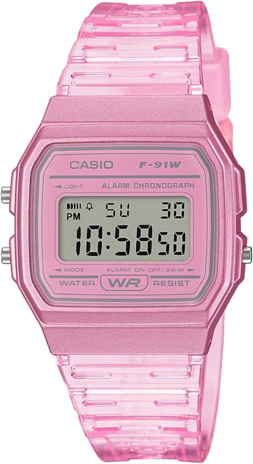 Купить Японские наручные часы Casio Illuminator F-91WS-4EF с хронографом  в E-mobi