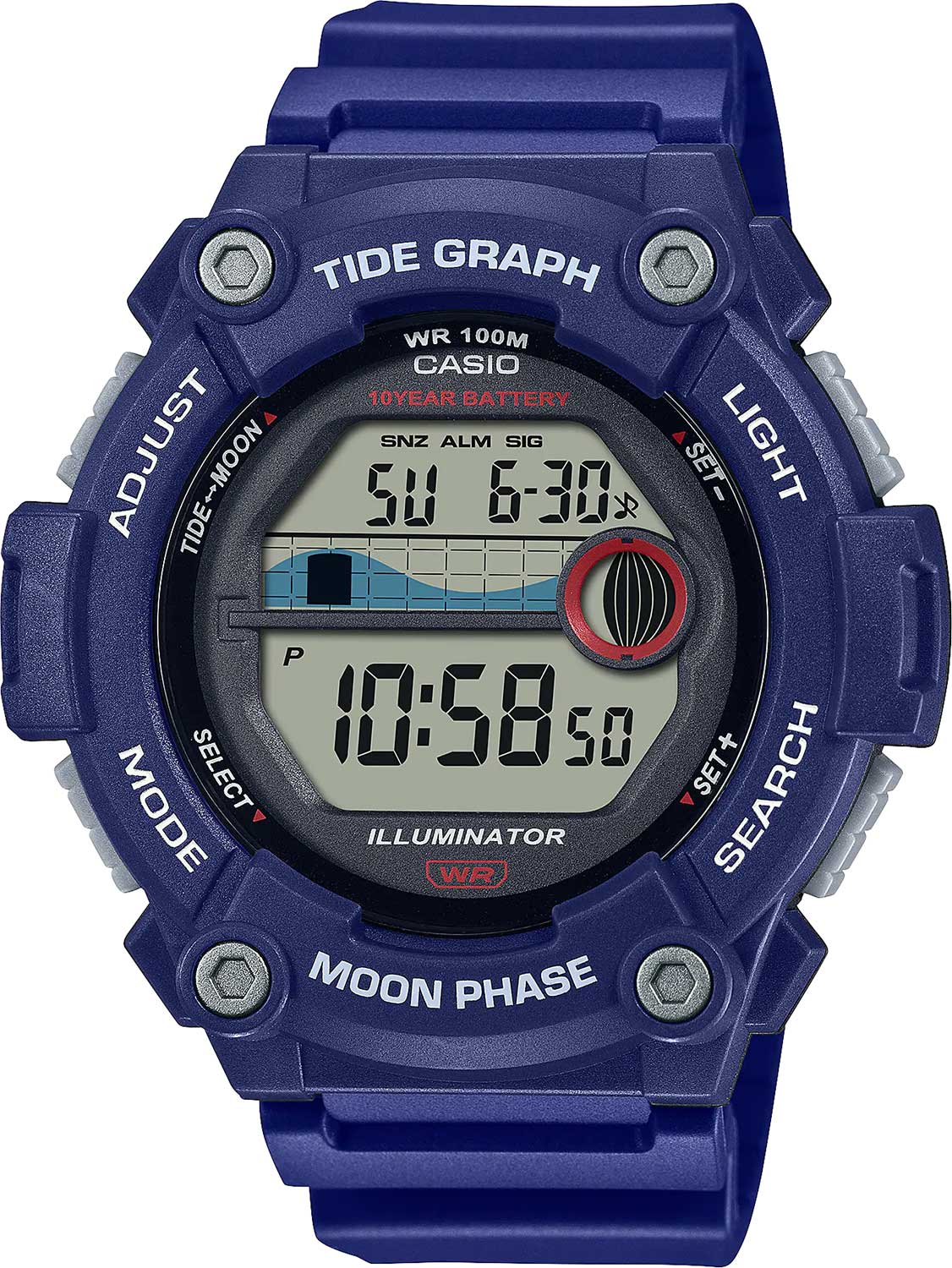 Купить Японские наручные часы Casio Collection WS-1300H-2A с хронографом  в E-mobi
